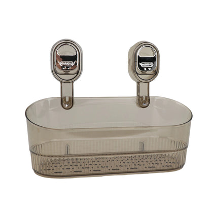 Premium Suction Cup Shower Shelf – Wall Mounted Bathroom Organizer with Drainage & Strong Hold