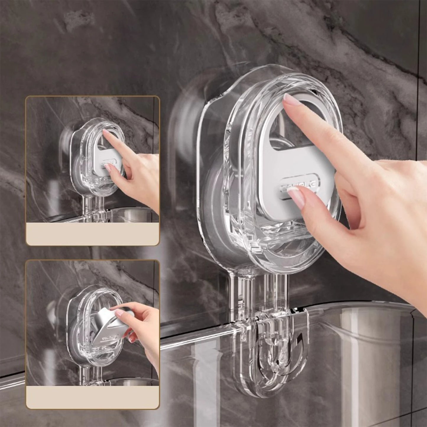 Premium Suction Cup Shower Shelf – Wall Mounted Bathroom Organizer with Drainage & Strong Hold