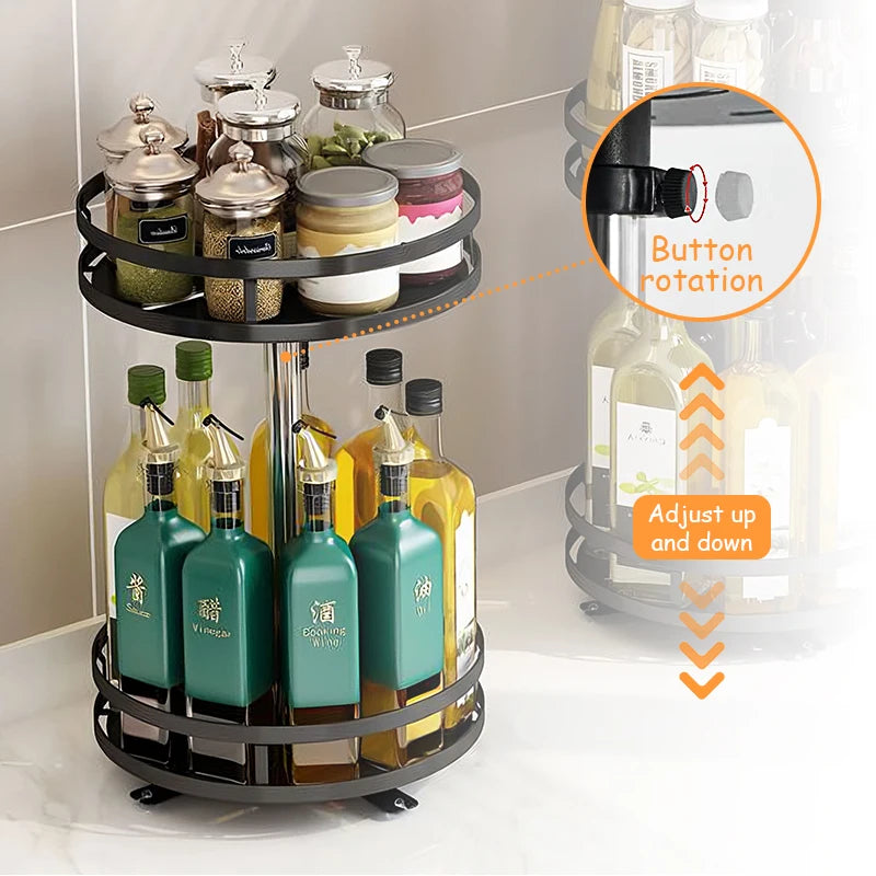360° Rotating Spice Rack Organizer