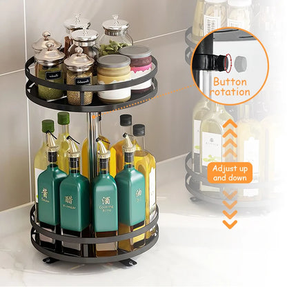 360° Rotating Spice Rack Organizer