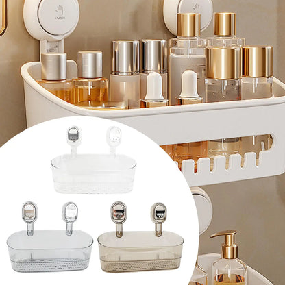 Premium Suction Cup Shower Shelf – Wall Mounted Bathroom Organizer with Drainage & Strong Hold