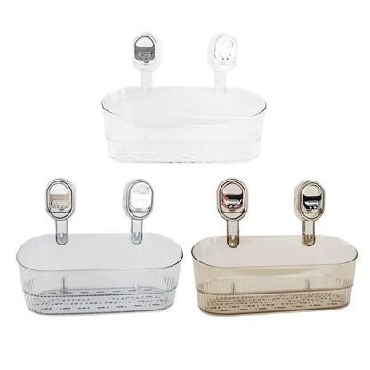 Premium Suction Cup Shower Shelf – Wall Mounted Bathroom Organizer with Drainage & Strong Hold