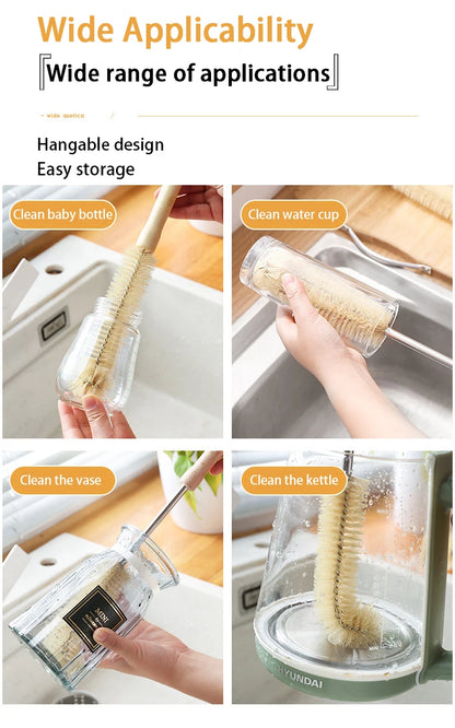 Professional Bottle Cleaning Brush with Wooden Handle.
