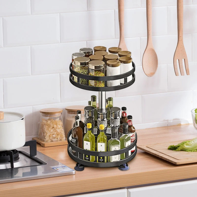 360° Rotating Spice Rack Organizer