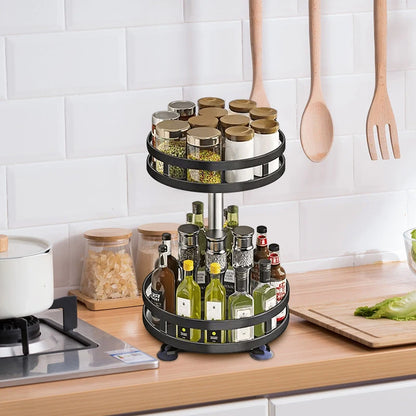 360° Rotating Spice Rack Organizer