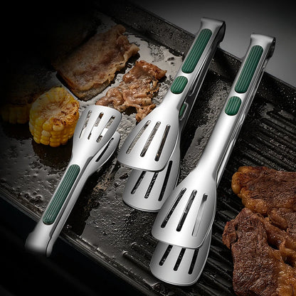 Non-Slip Stainless Steel Food Tongs