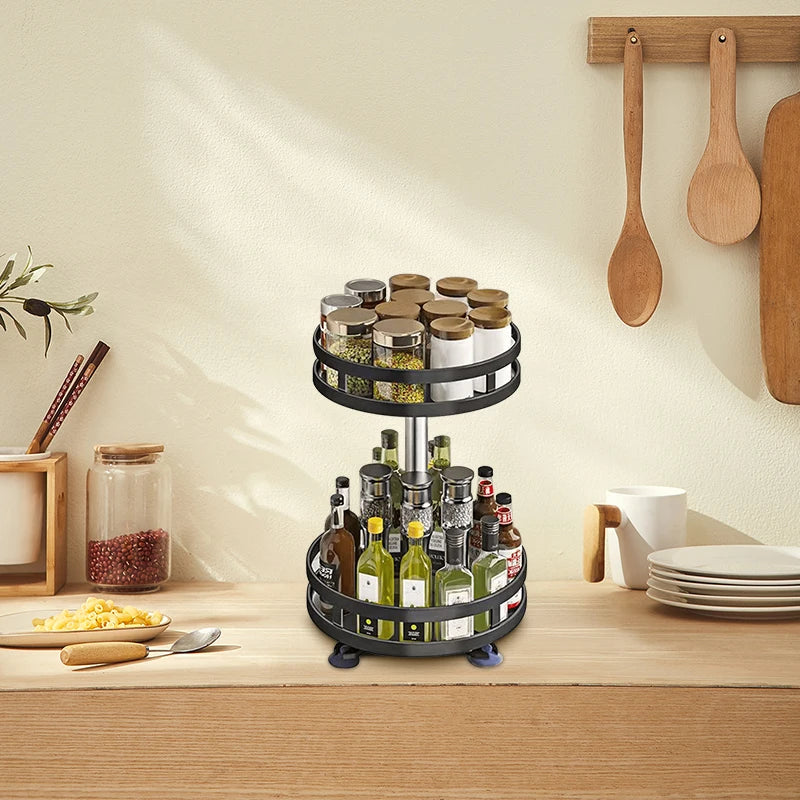 360° Rotating Spice Rack Organizer