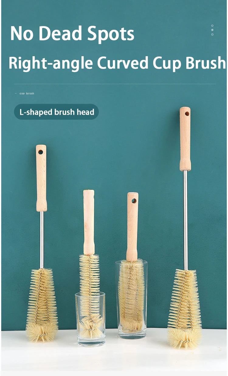 Professional Bottle Cleaning Brush with Wooden Handle.