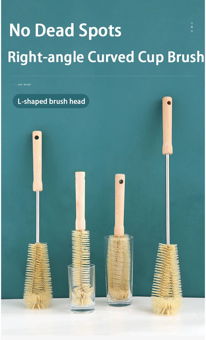 Professional Bottle Cleaning Brush with Wooden Handle.