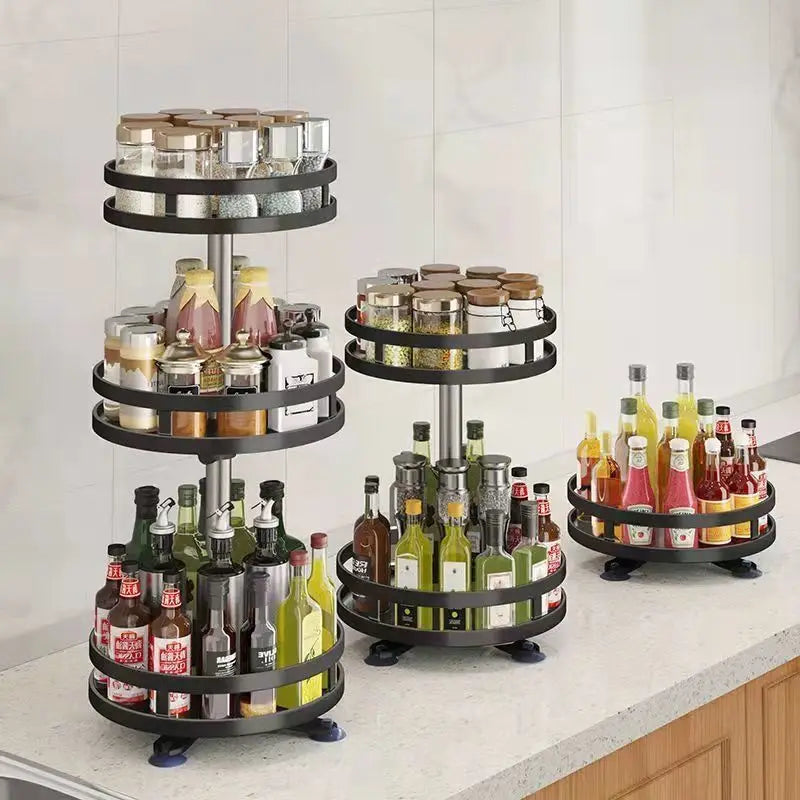 360° Rotating Spice Rack Organizer