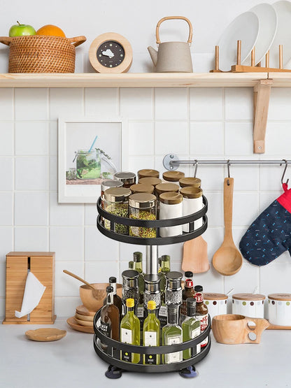 360° Rotating Spice Rack Organizer