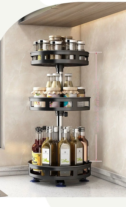360° Rotating Spice Rack Organizer