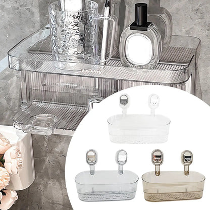 Premium Suction Cup Shower Shelf – Wall Mounted Bathroom Organizer with Drainage & Strong Hold