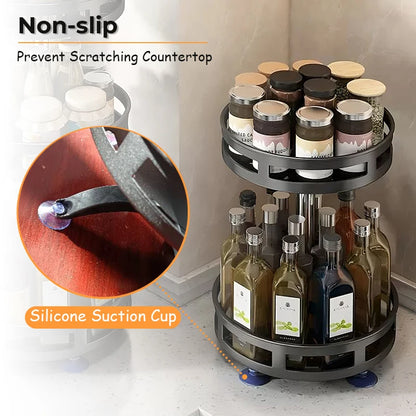 360° Rotating Spice Rack Organizer