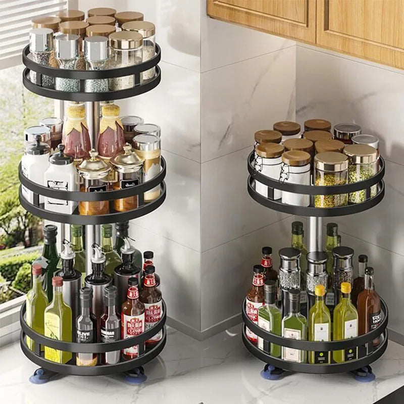 360° Rotating Spice Rack Organizer