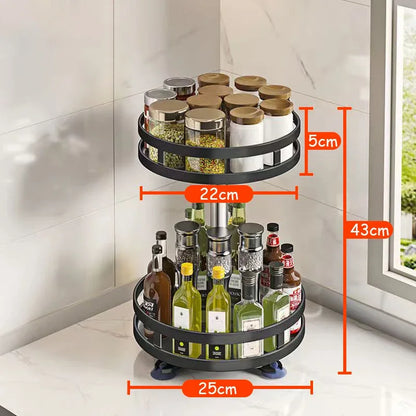 360° Rotating Spice Rack Organizer