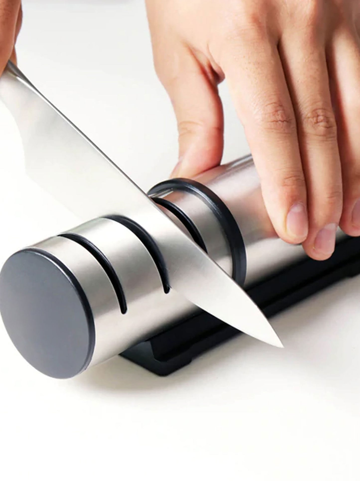 Three-Stage Sharpener for Handheld Kitchen Cleaver