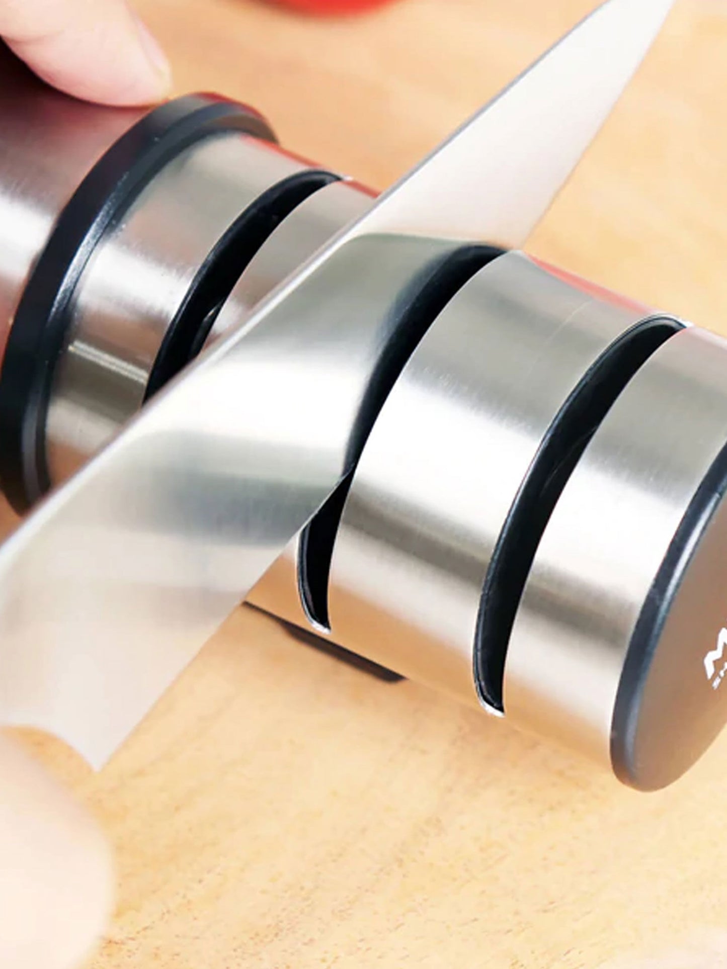 Three-Stage Sharpener for Handheld Kitchen Cleaver